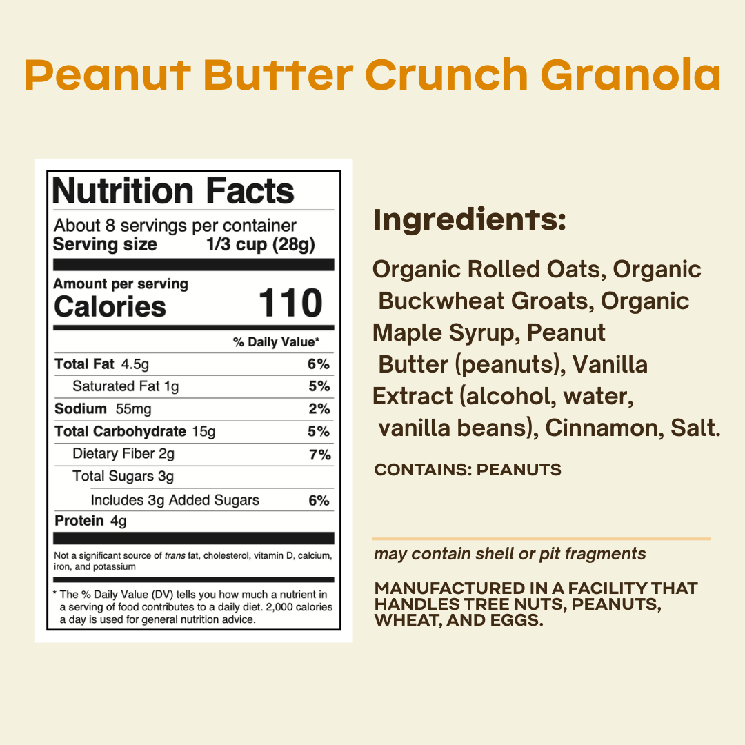 Granola croquant au beurre de cacahuètes