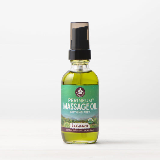 Aceite de masaje para el perineo para la preparación al parto