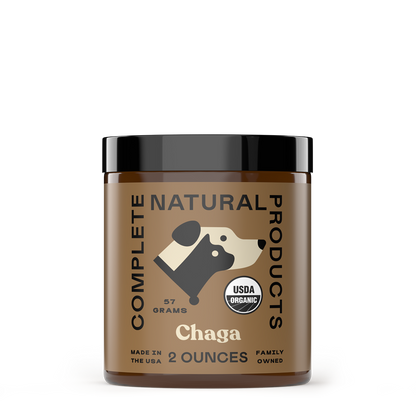 Polvo orgánico de hongo chaga para perros y gatos