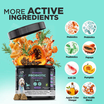 Masticables probióticos 3 en 1 para perros