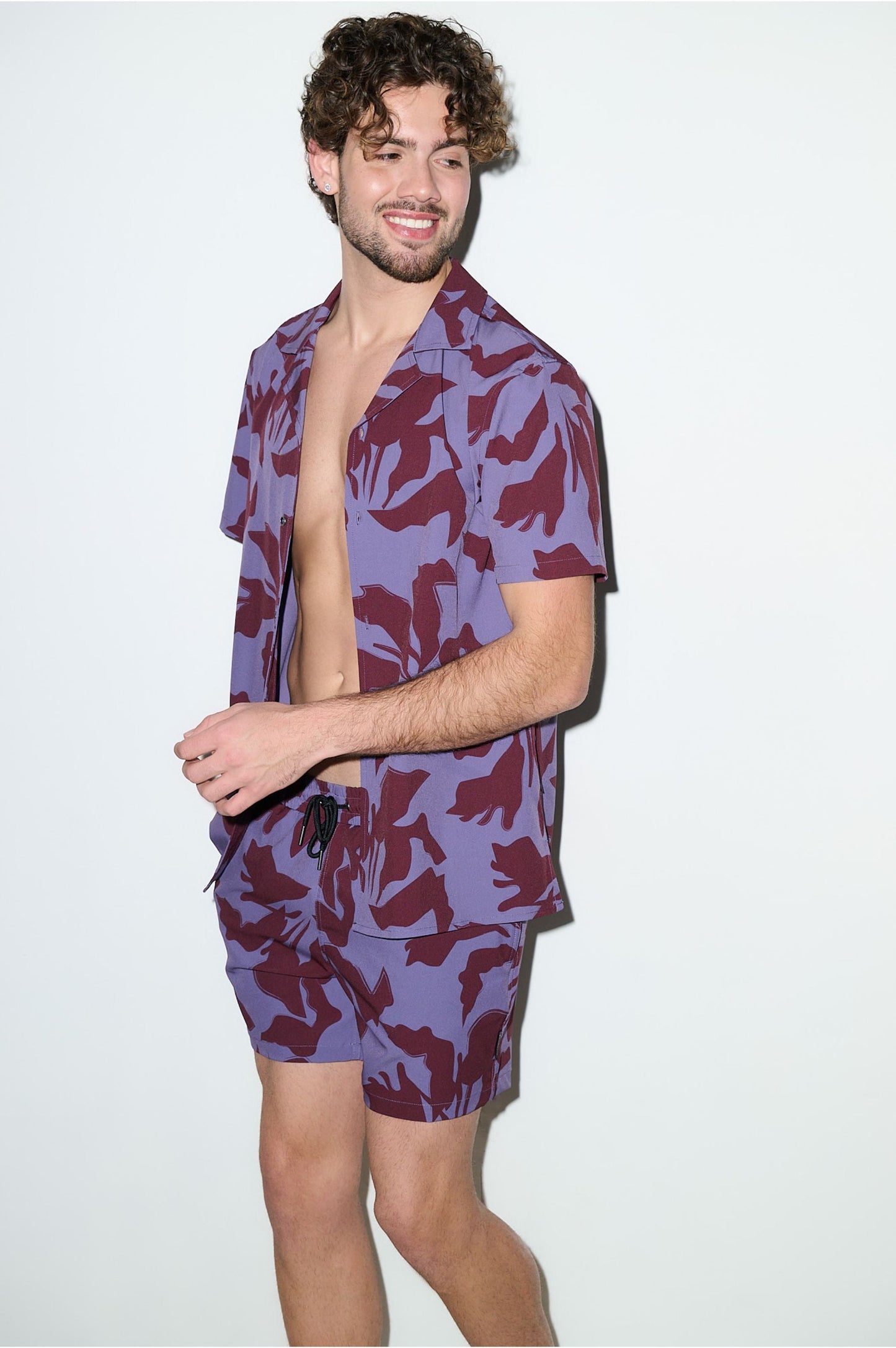 Saint Tropez Cabana Set – Burgundy Lilac