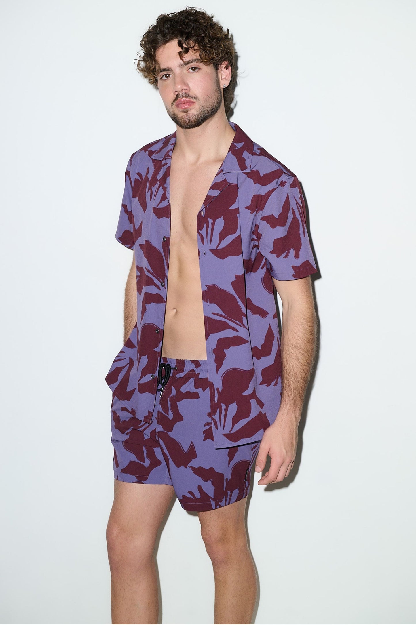Saint Tropez Cabana Set – Burgundy Lilac