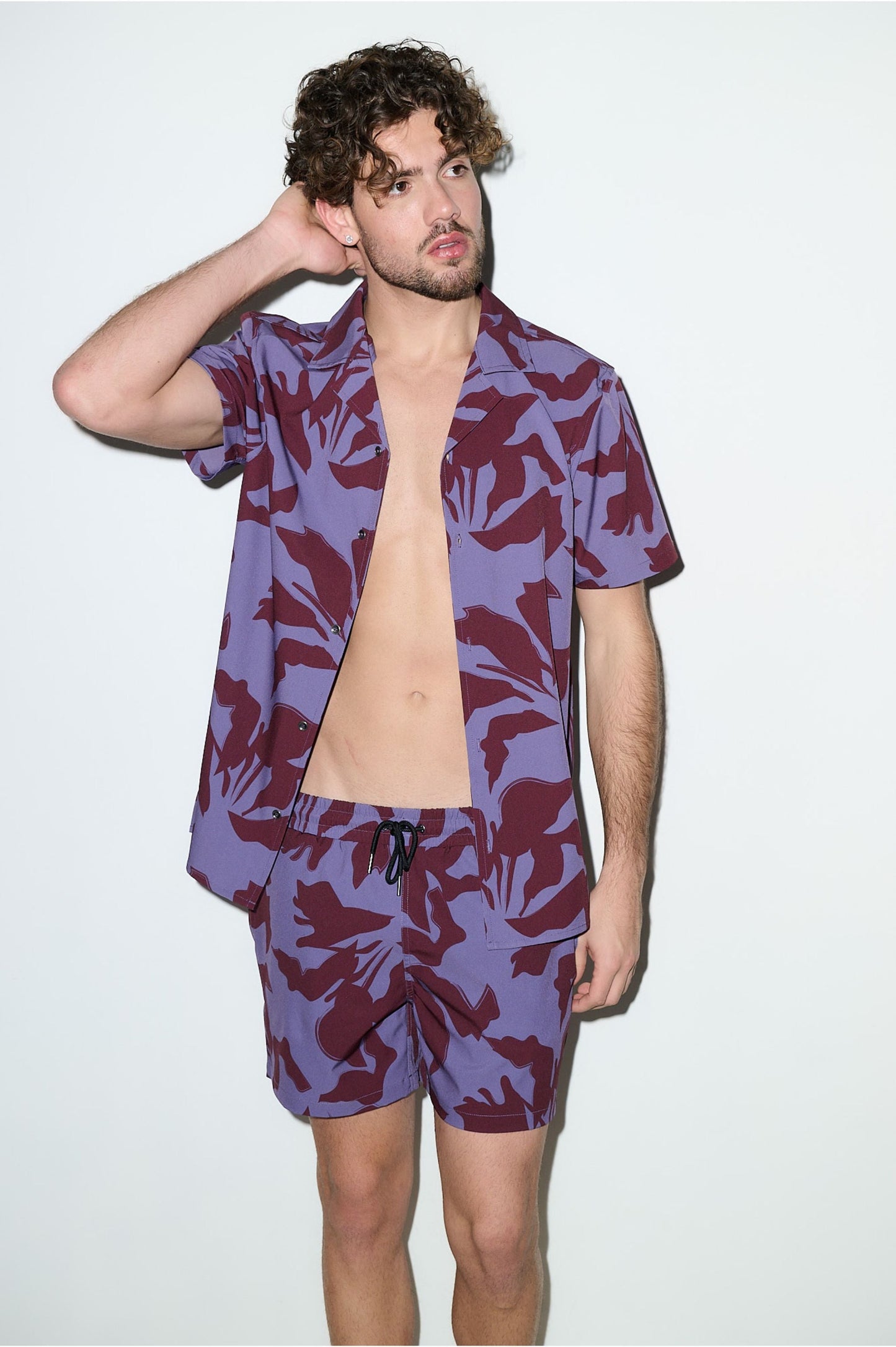 Saint Tropez Cabana Set – Burgundy Lilac