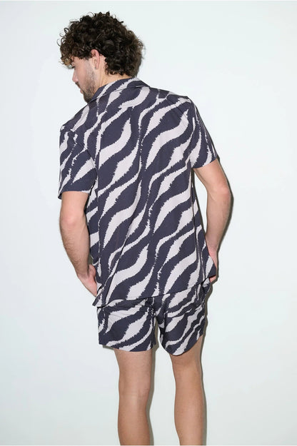 Saint Tropez Cabana Shirt – Black Wave