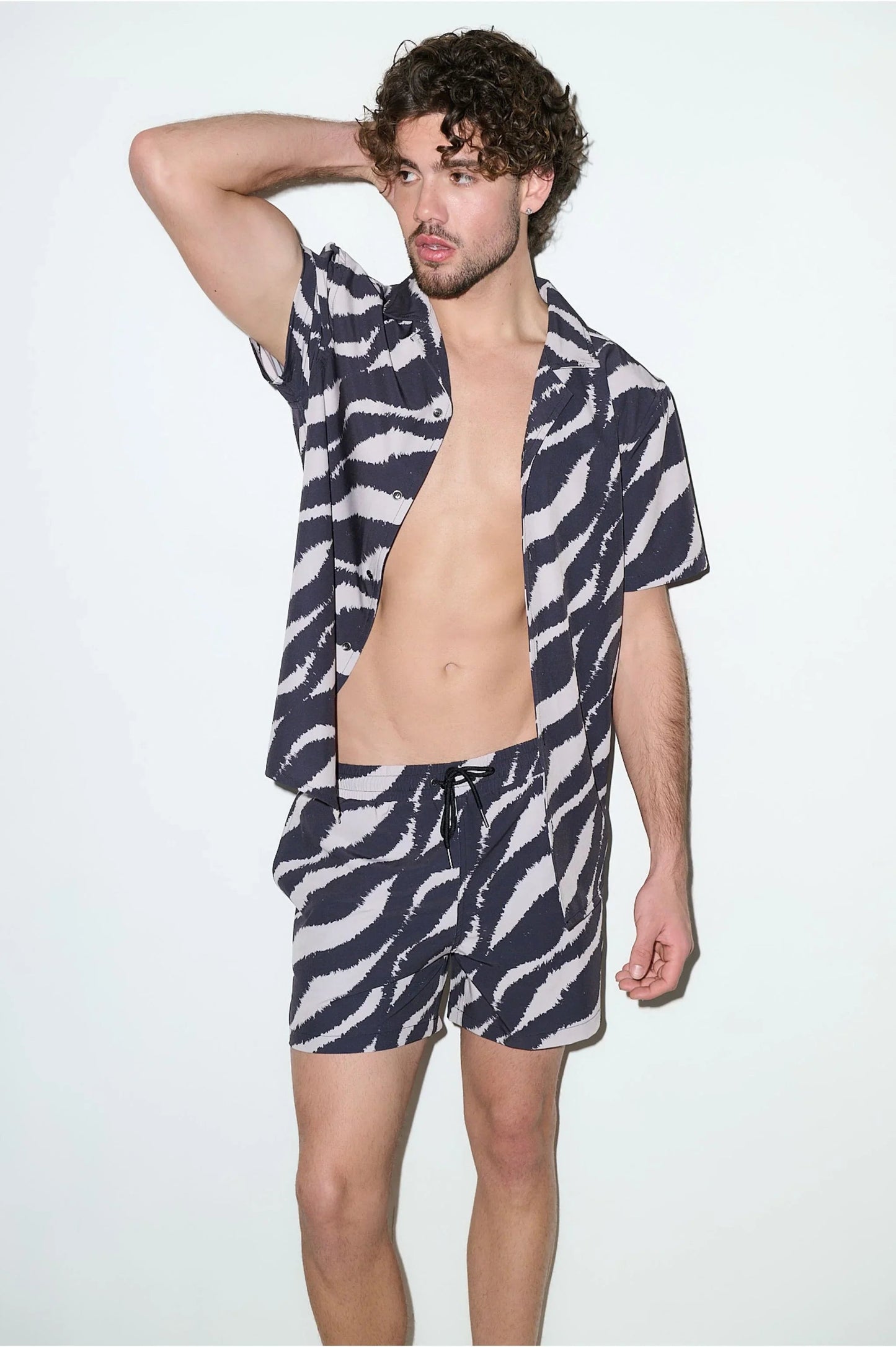 Saint Tropez Cabana Shirt – Black Wave
