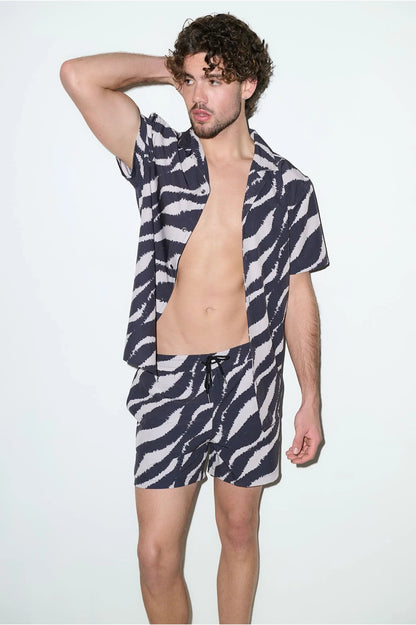 Saint Tropez Cabana Shirt – Black Wave