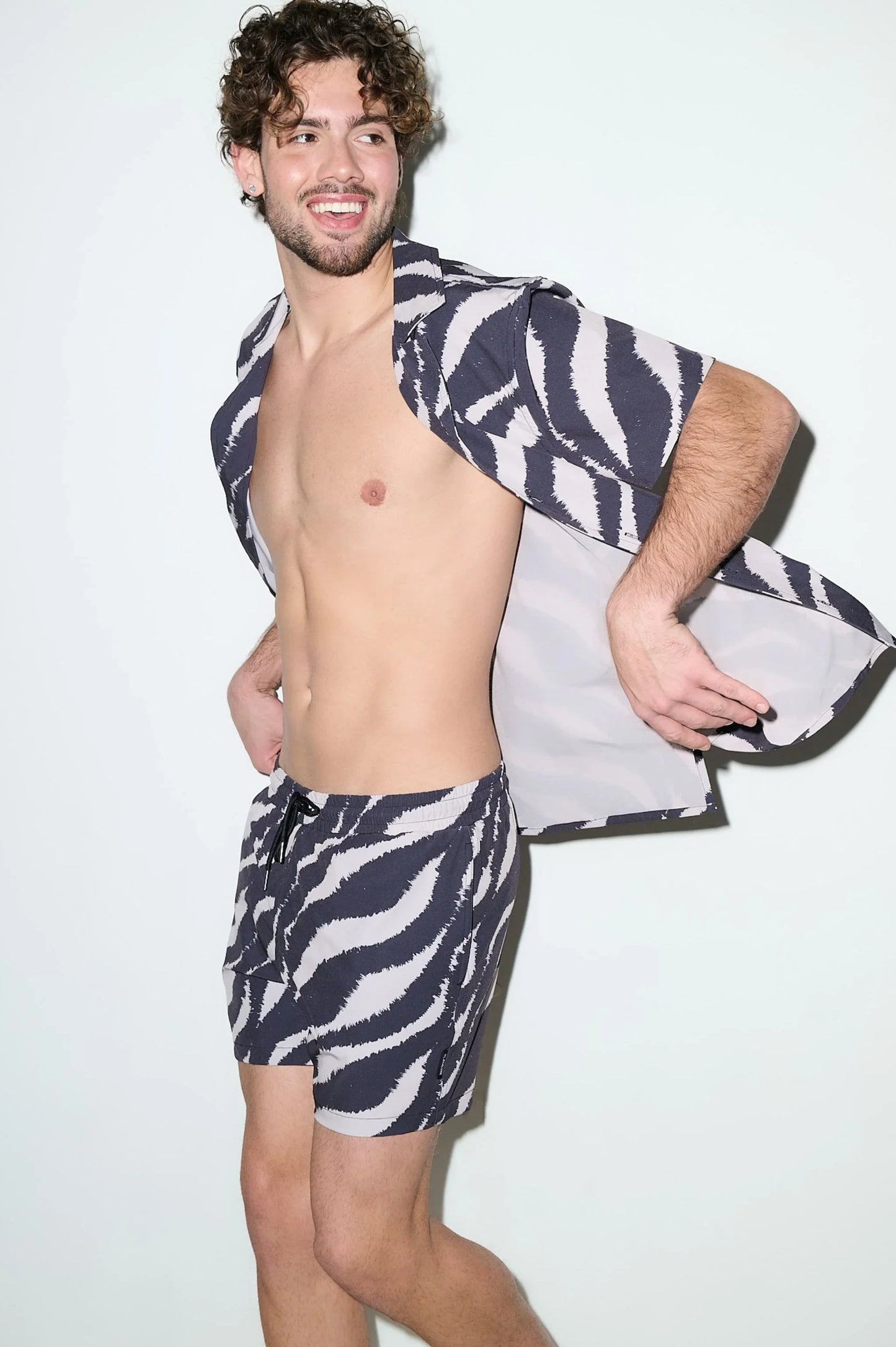 Saint Tropez Cabana Shirt – Black Wave