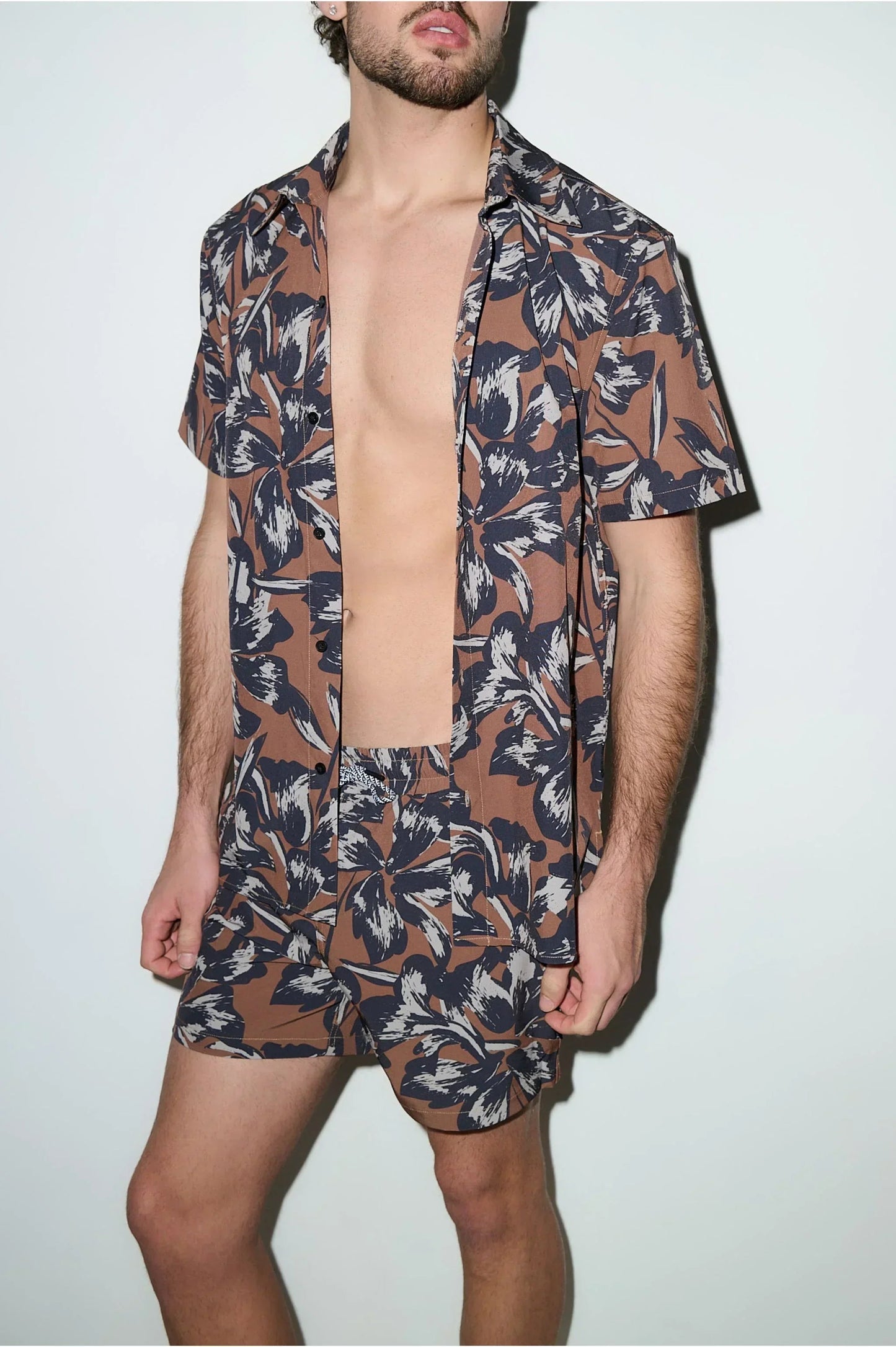 Chemise classique Todos Santos Fleur de tabac