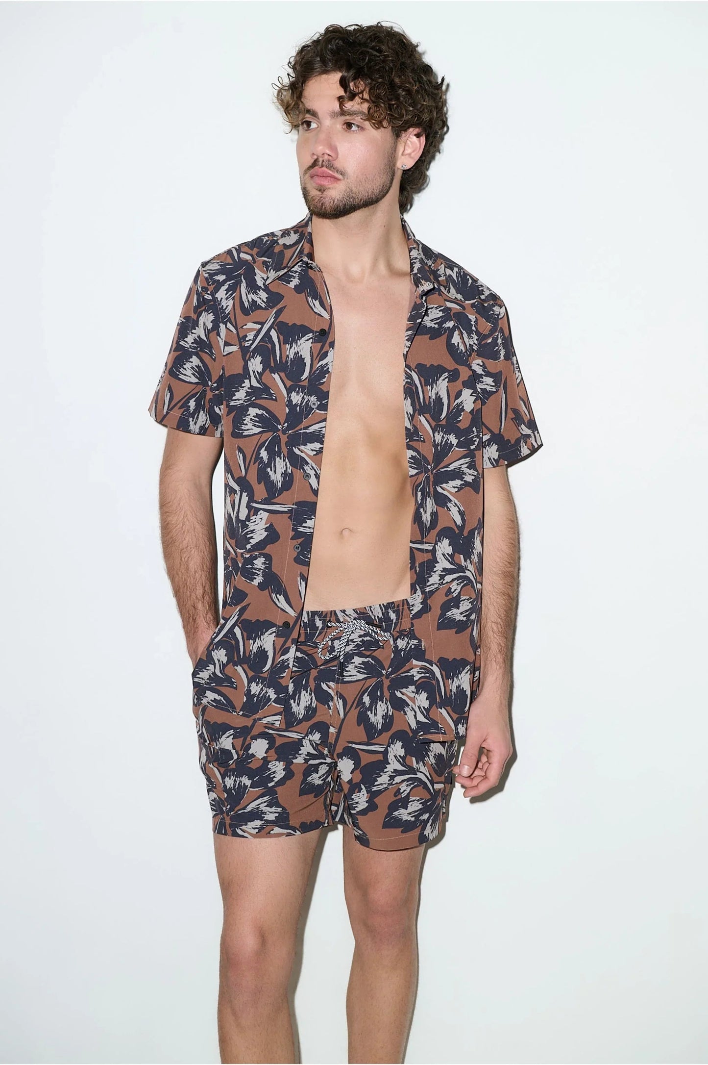 Todos Santos Classic Shirt Tobacco Flower