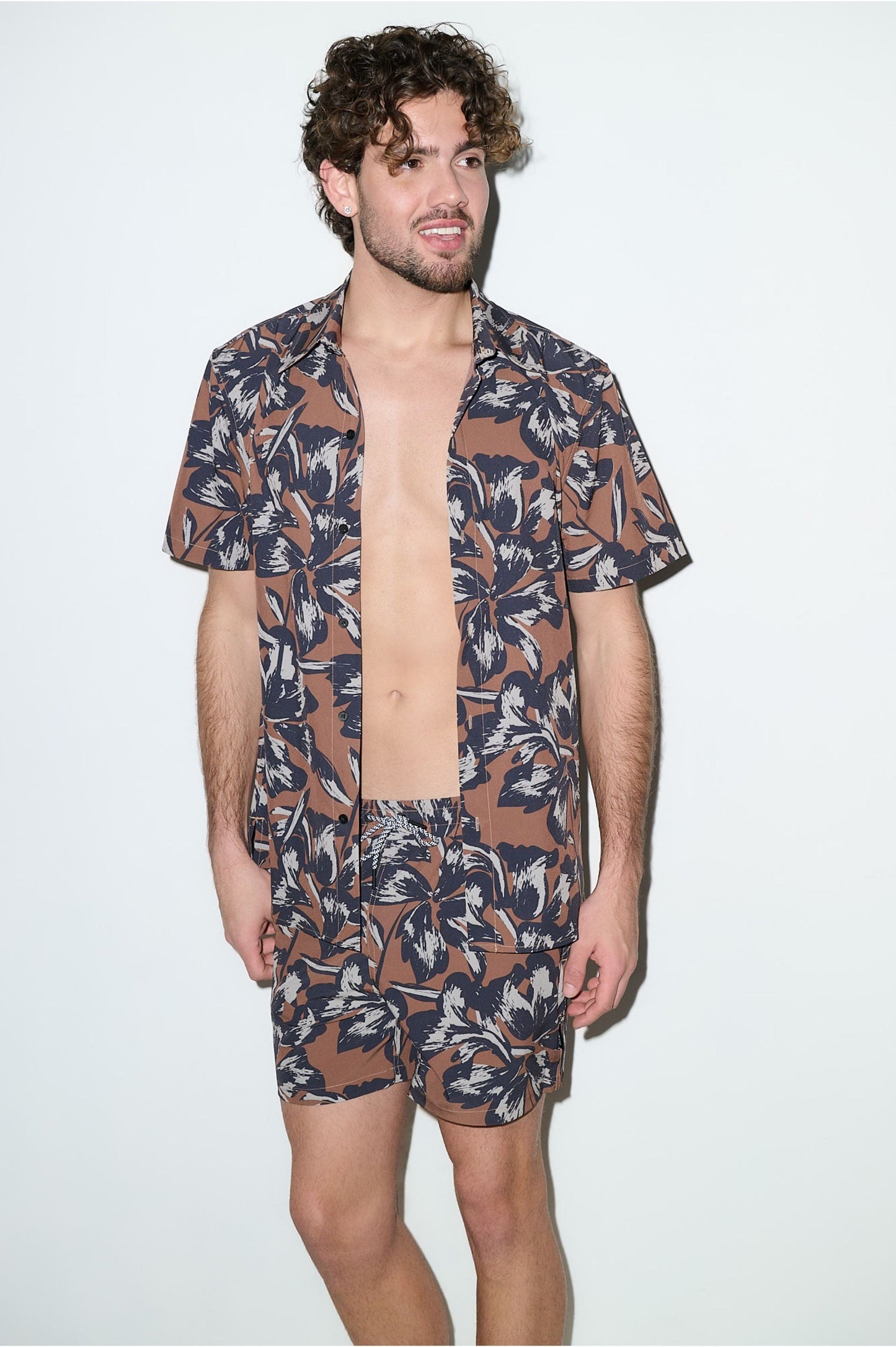 Todos Santos Classic Shirt Tobacco Flower