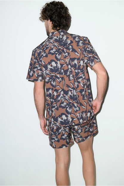 Chemise classique Todos Santos Fleur de tabac