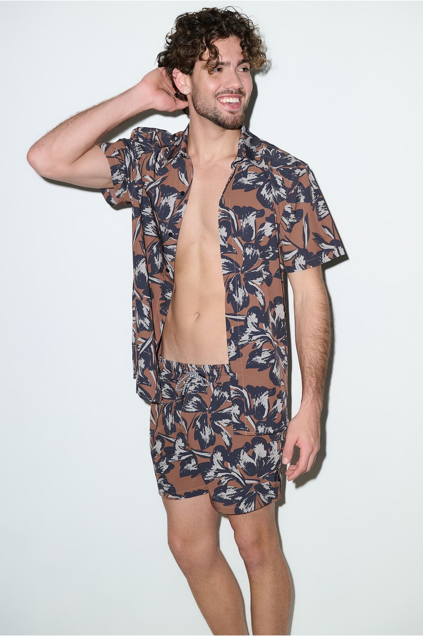 Todos Santos Classic Shirt Tobacco Flower