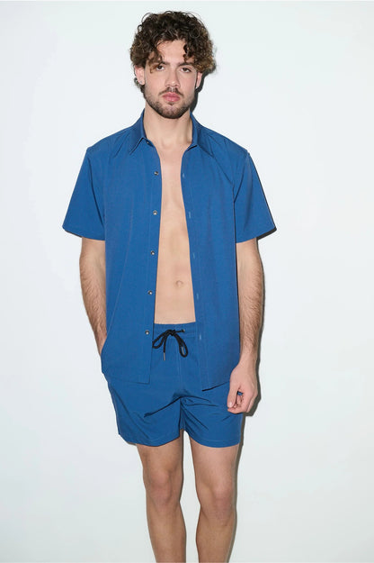 Todos Santos Classic Shirt – Petrol Blue