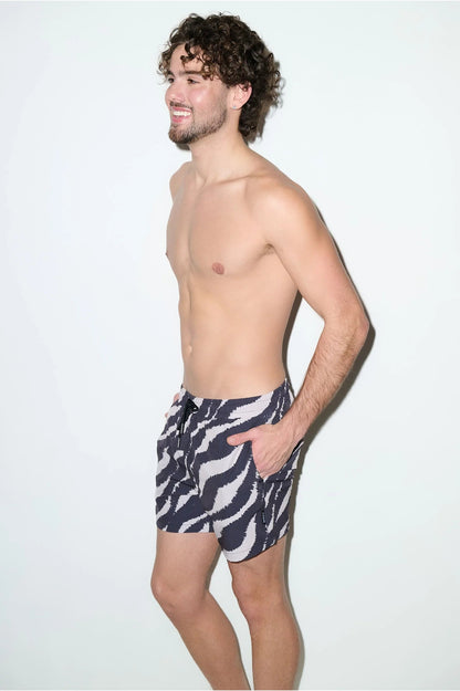 Tulum 5-Inch Swim Trunk – Black Wave