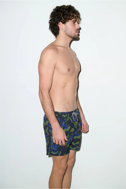 Tulum 5-Inch Swim Trunk – Green Botanical
