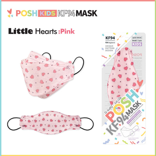 POSH KIDS KF94 Small Mask Little Hearts - Pink (KA11)