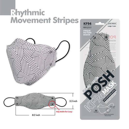 POSH KF94 Mask Rhythmic Movement Stripes (A10)