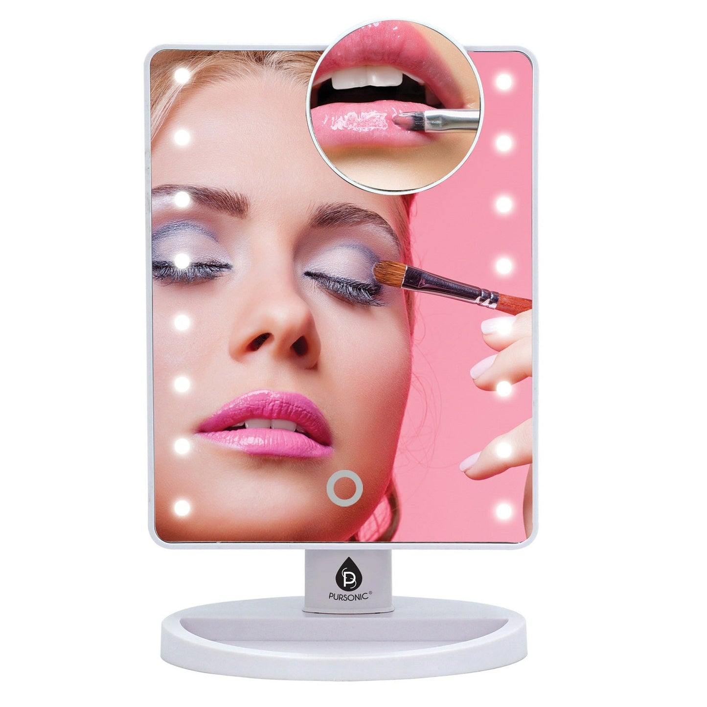 Espejo de maquillaje con luz LED