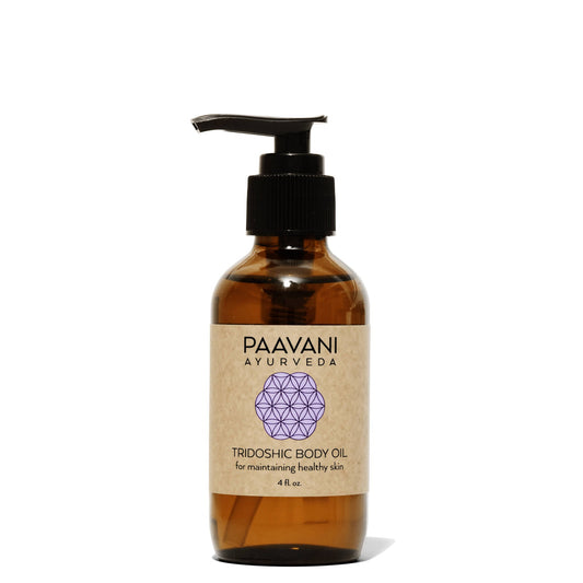 Huile Corporelle Tridoshique | Huile d'Abhyanga Ayurvédique Équilibrante pour Tous Types de Peau et Doshas