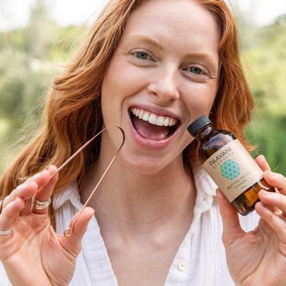 Mint Oral Care Ritual | Ayurvedic Oil Pulling & Tongue Cleaning