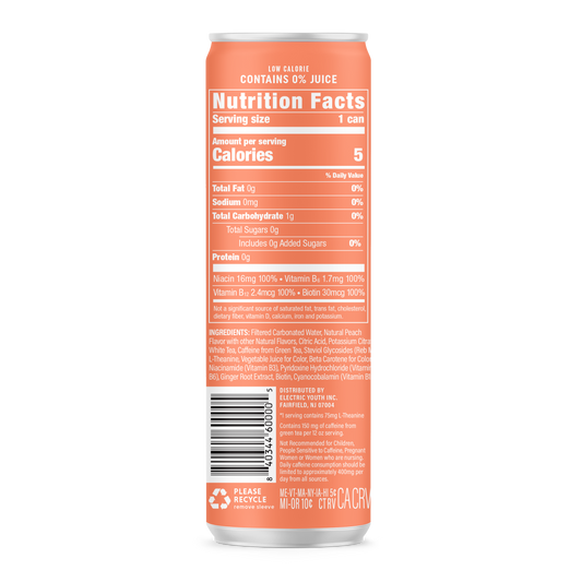 Energy Drink - Sparkling Peach Tea