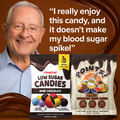 Low Glycemic Peanut + Dark Chocolate Candies