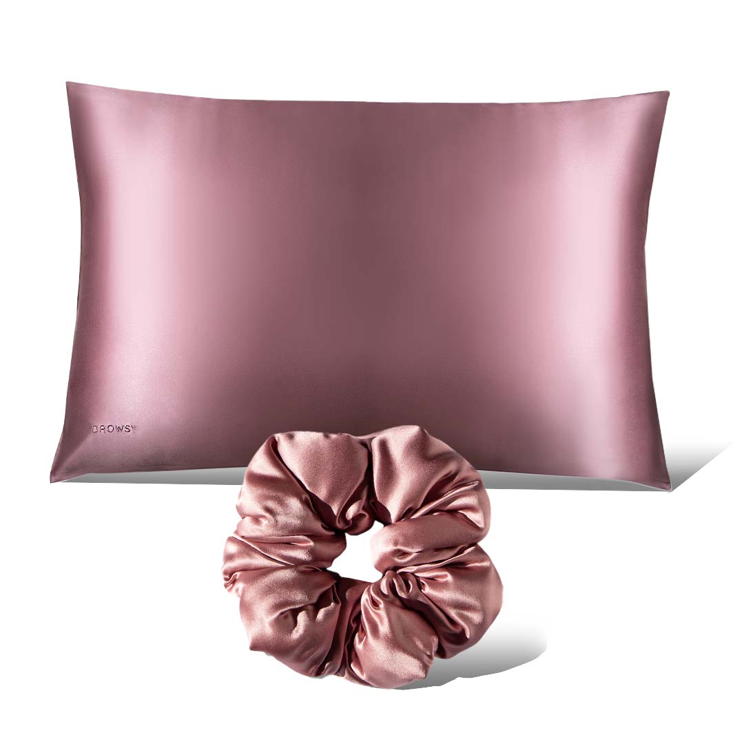 Pillowcase + Scrunchie - Damask Rose