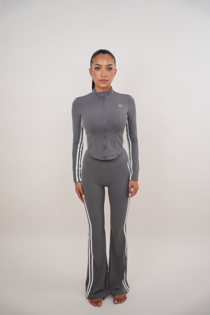 I Am Motivated Gray Flare Pant