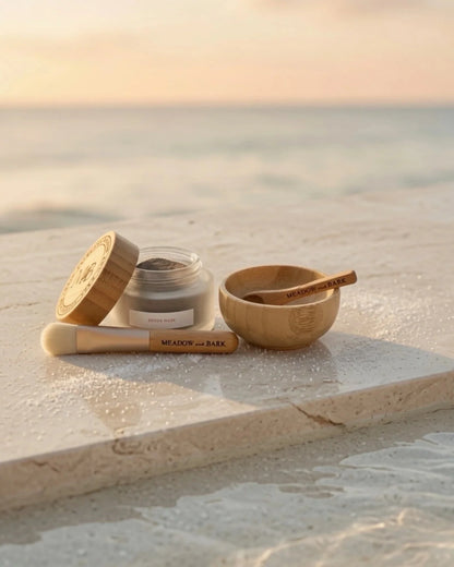 Set de mascarilla desintoxicante y cuenco de bambú