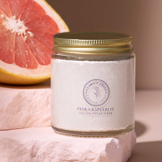 Pink Grapefruit Tallow Sugar Scrub