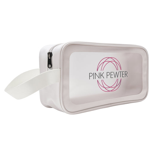 Pink Pewter Clear View Travel Bag