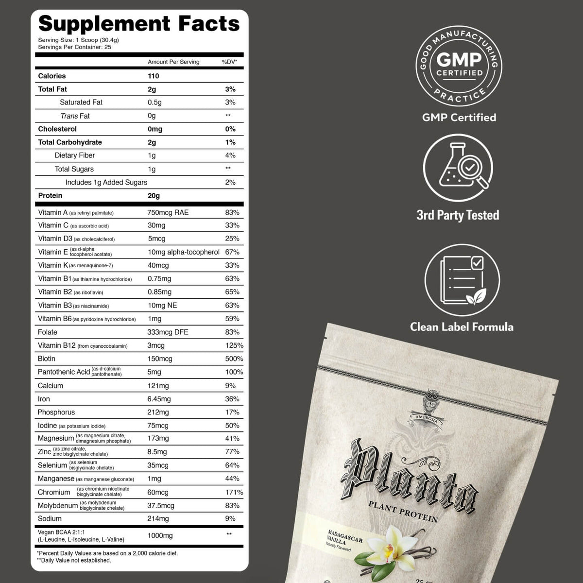 Planta® - Premium Plant Protein (25 Servings)