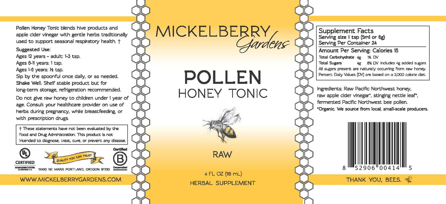 Tónico de miel y polen