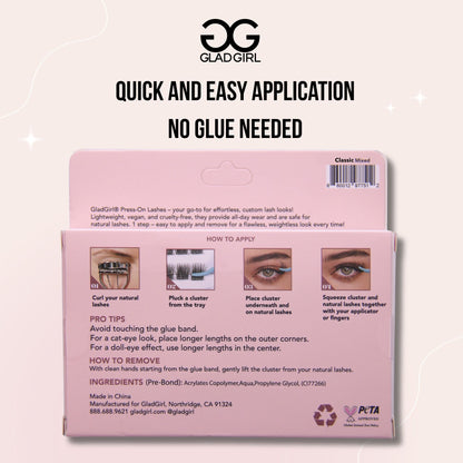 MinuteLash Press-On Lashes - 36 Pre-glued Clusters