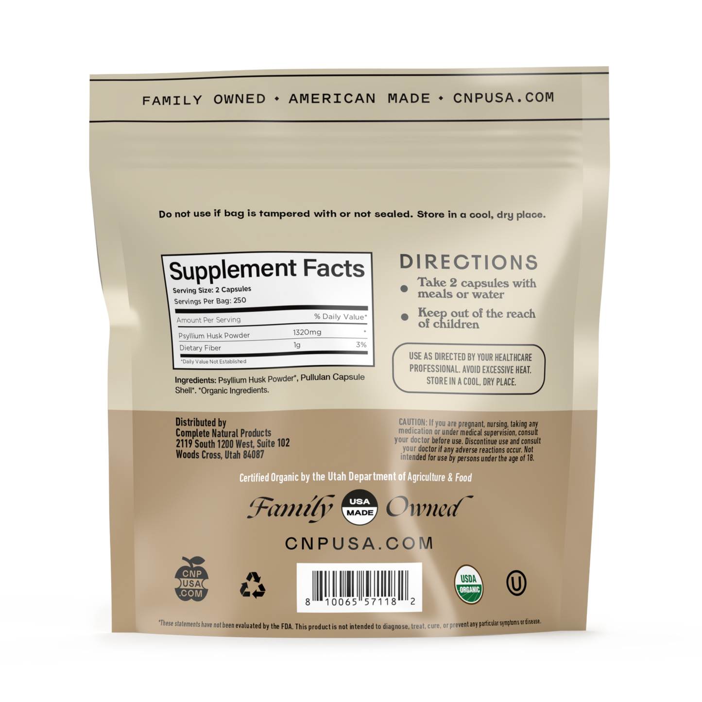 Organic Psyllium Husk Capsules