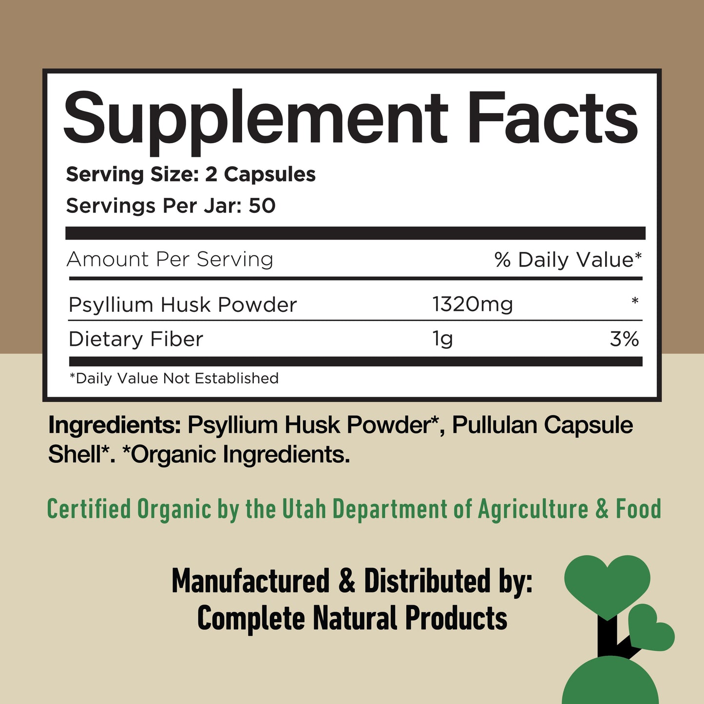 Organic Psyllium Husk Capsules