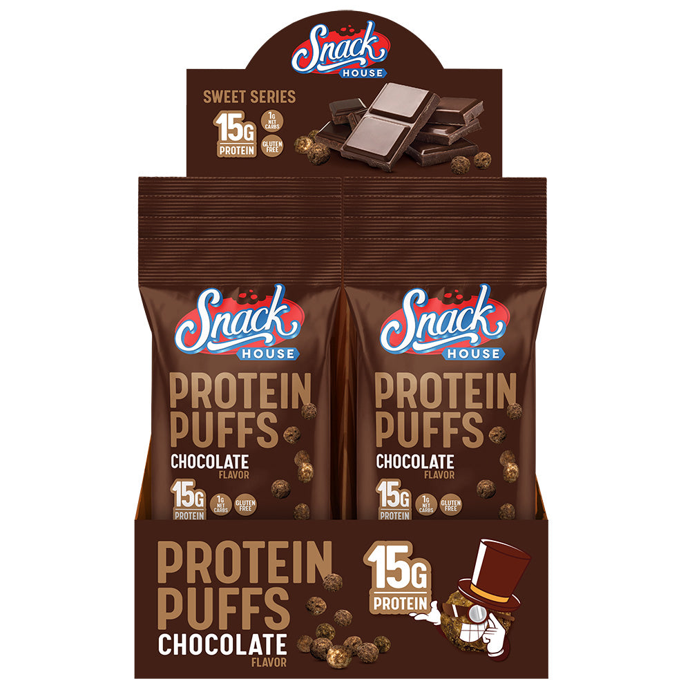 Bocadillos proteicos de chocolate - Porción individual - Caja de 8 