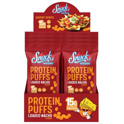 Nachos de proteína rellenos (porción individual) - Caja de 8 unidades