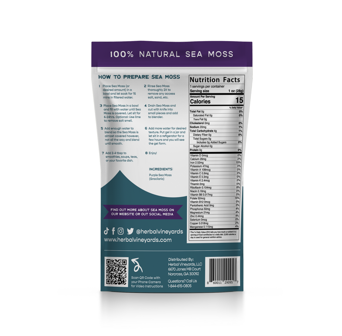 Premium Purple Raw Sea Moss (1.4 oz)