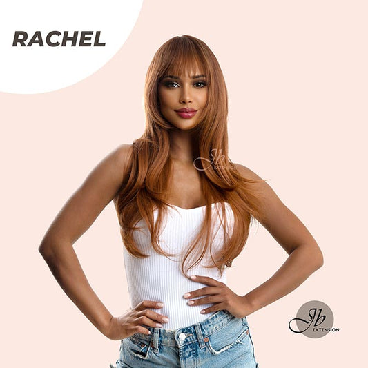 JBEXTENSION 24 Inches Body Wave Copper Wig With Bangs RACHEL