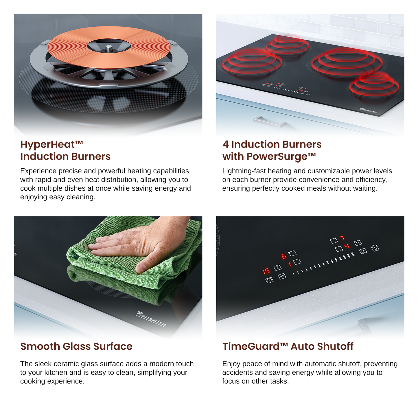 Rangaire 30" Induction Cooktop 4 Burners RCI301S