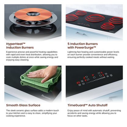 Rangaire 36" Induction Cooktop 5 Burners RCI361S