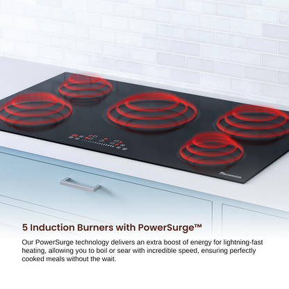 Rangaire 36" Induction Cooktop 5 Burners RCI361S