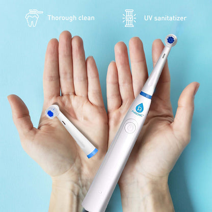 Family Dental Care Bundle: Pursonic RET200 Oscillating Electric Rechargeable Toothbrush, Eco-Friendly Cedarwood Toothbrushes (6 Pack), Portable UV Toothbrush Sanitizer