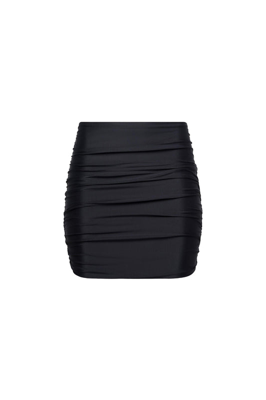 Rio Ruched Mini Skirt Black