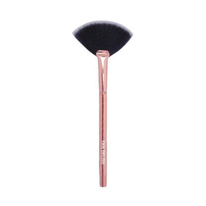Pincel abanico de oro rosa