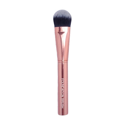 Brocha para base de maquillaje de oro rosa