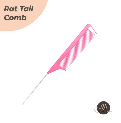 JBextension Carbon Hair Rat Tail Combs Parting Rattail Combs Teasing Fine Tooth Comb Metal Hair Pick Detangling Combs for Women for Curly Hair