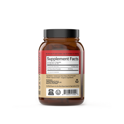 Organic Red Maca Root Capsules