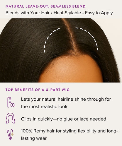 Relaxed Straight U-Part Wig
